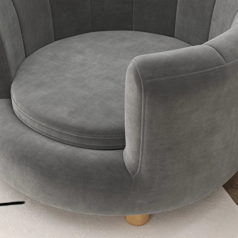 Cozy Pet Lounge for Small Dogs & Cats with Removable Cushion – Grey