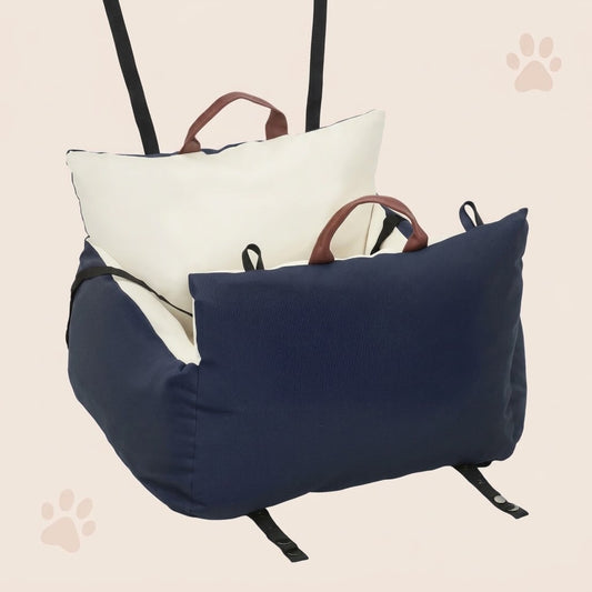 Small Pet Car Seat with Safety Tethers & Washable Cover - Up to 5kg